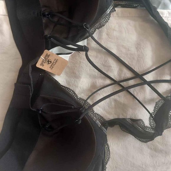 PINK black lace bralette - Picture 3 of 3